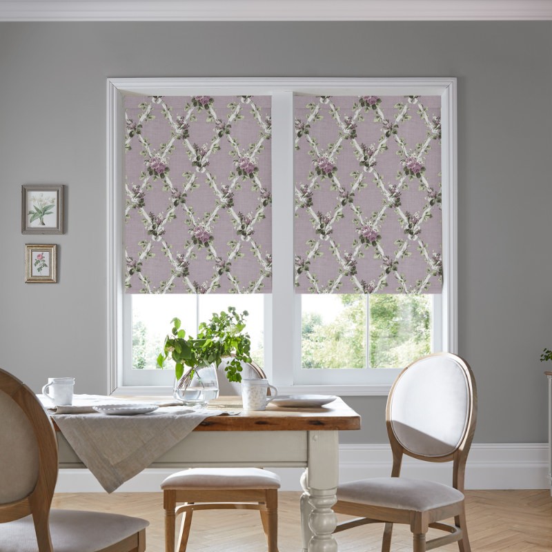 Laura Ashley Elwyn Grape Dimout Roller Blind