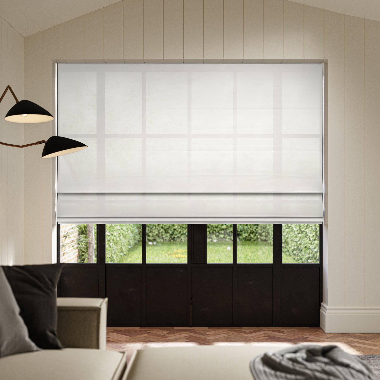 carraig ice sheer roman blind