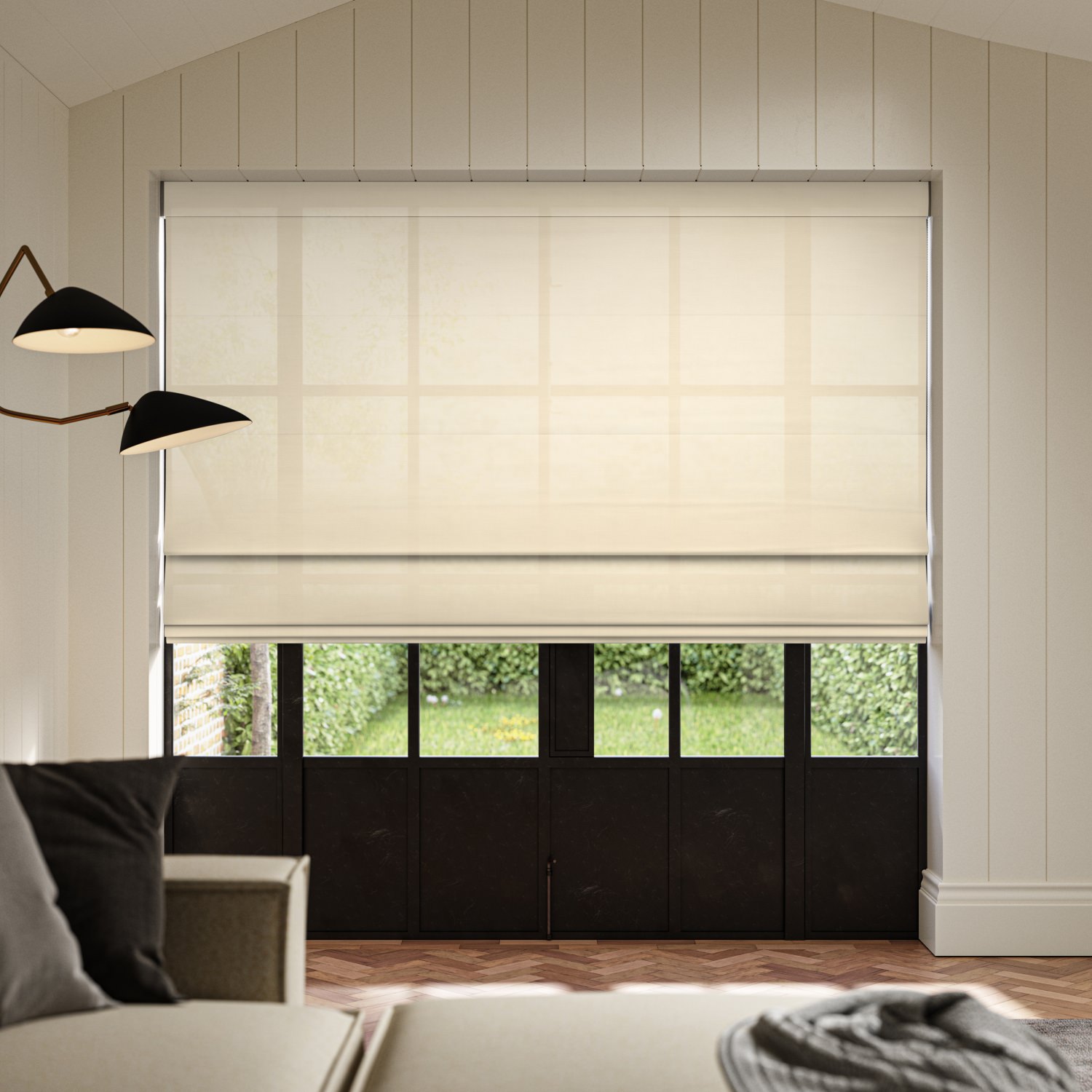 carraig wheat sheer roman blind