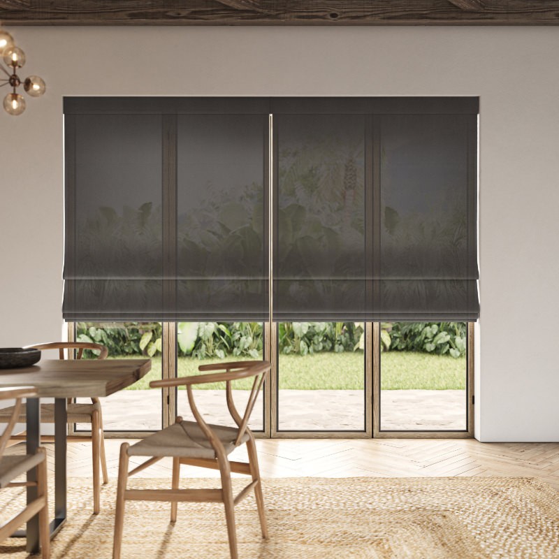Cillian Bark Light Filtering Roman Blind