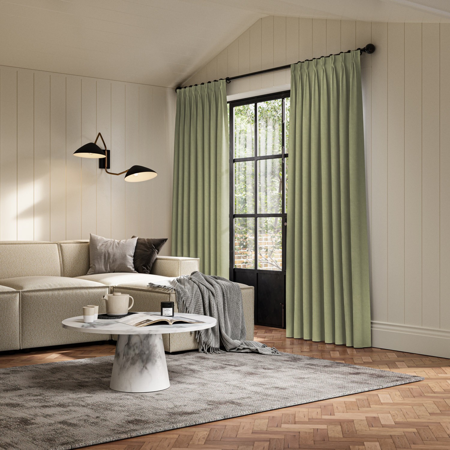 clara apple plain curtain