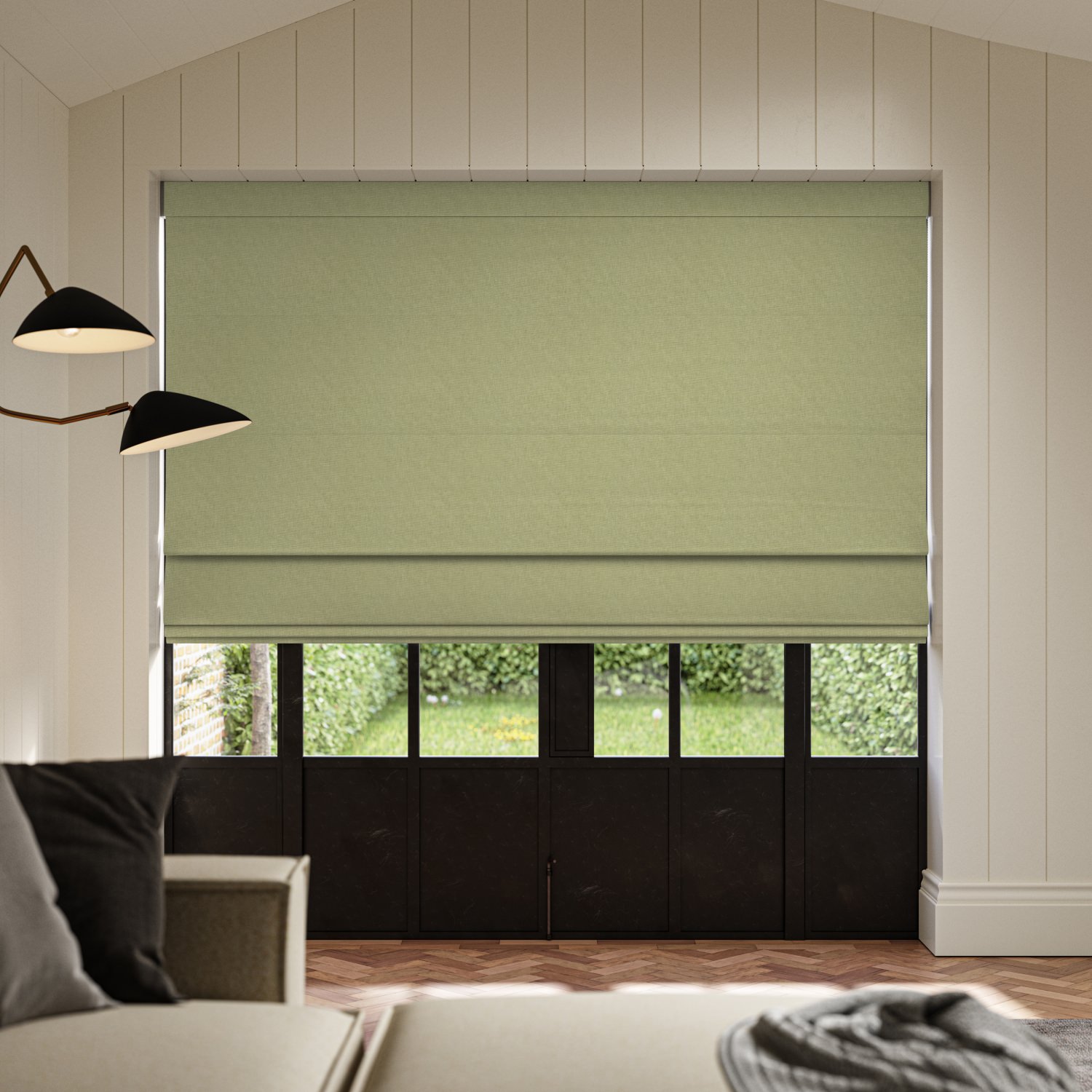 clara apple plain roman blind