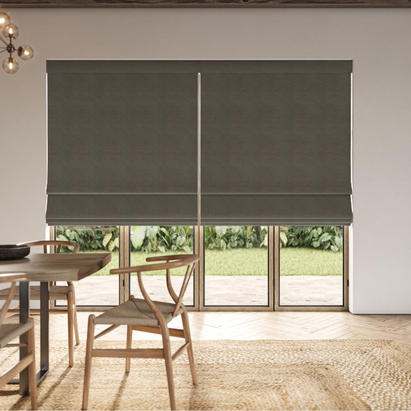 Clara Ash Plain Roman Blind