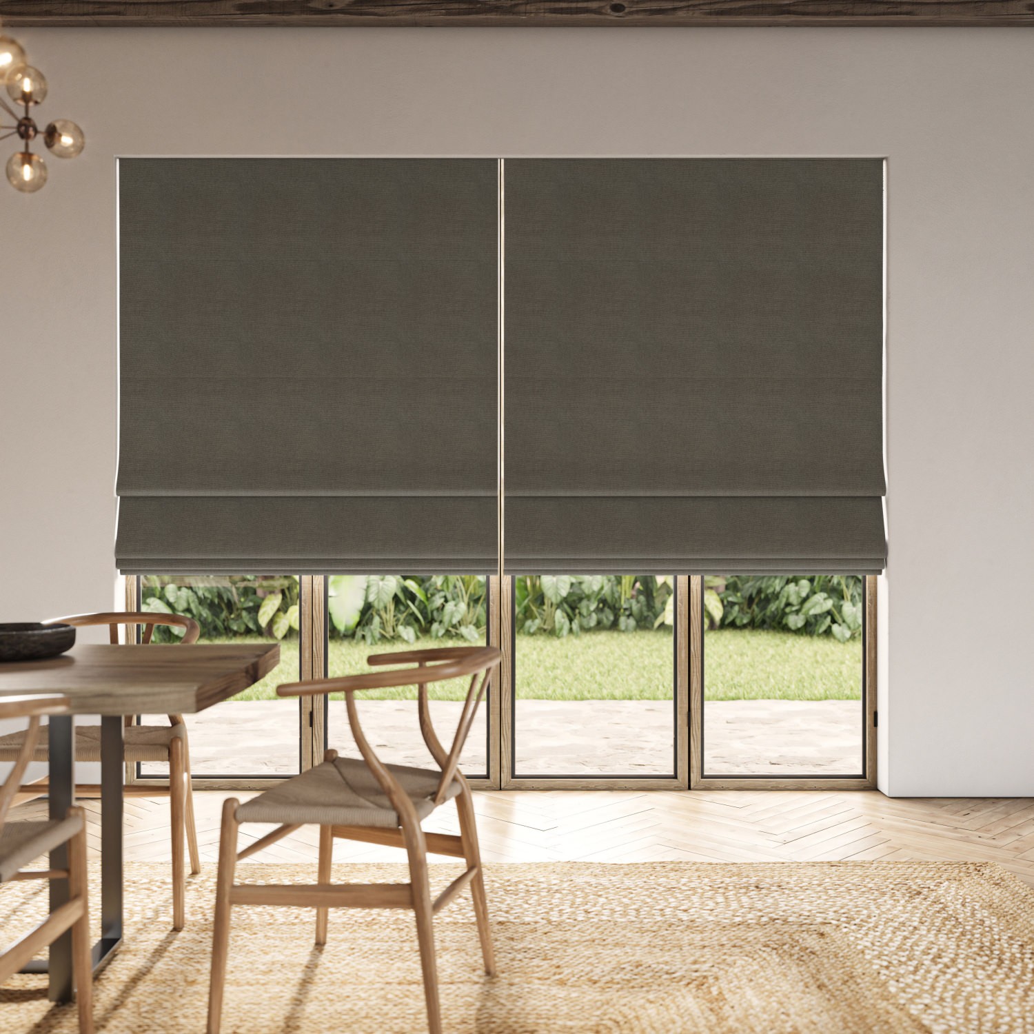 clara ash plain roman blind