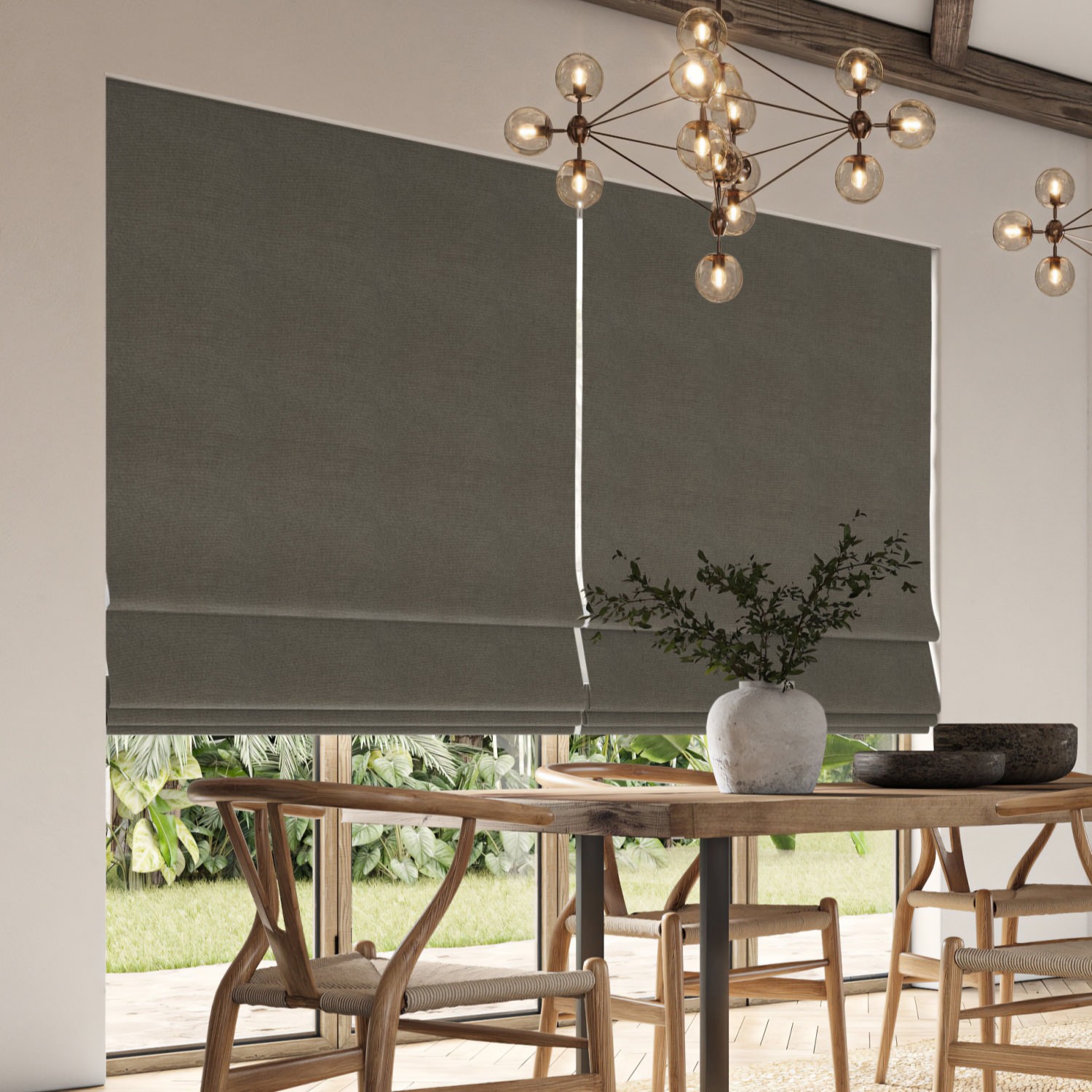 clara ash plain roman blind