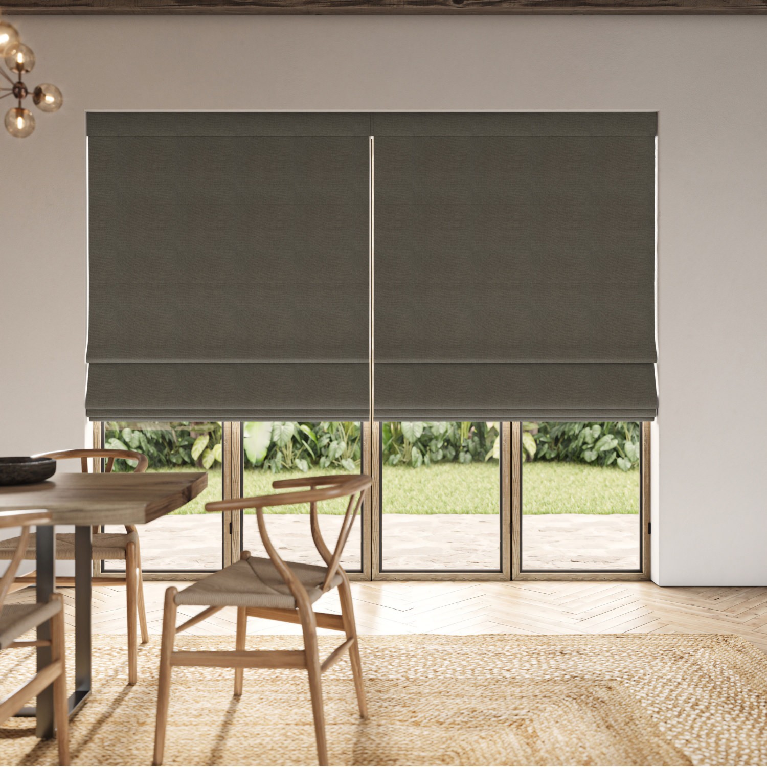 clara ash plain roman blind