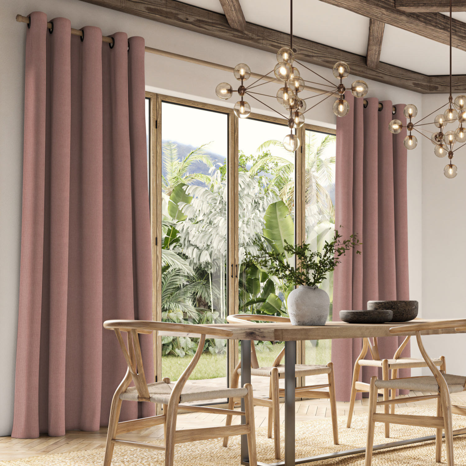 clara blossom plain curtain