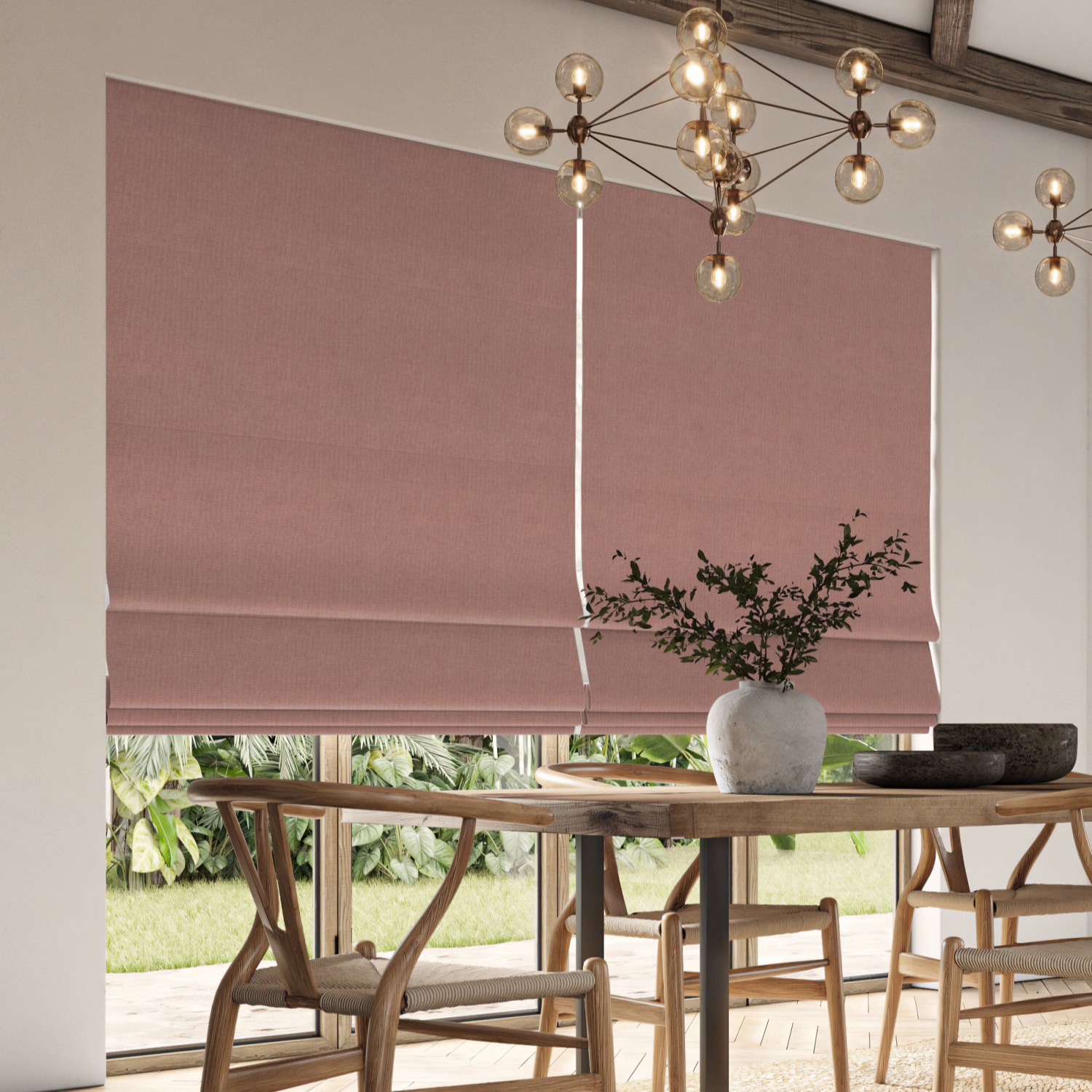 clara blossom plain roman blind
