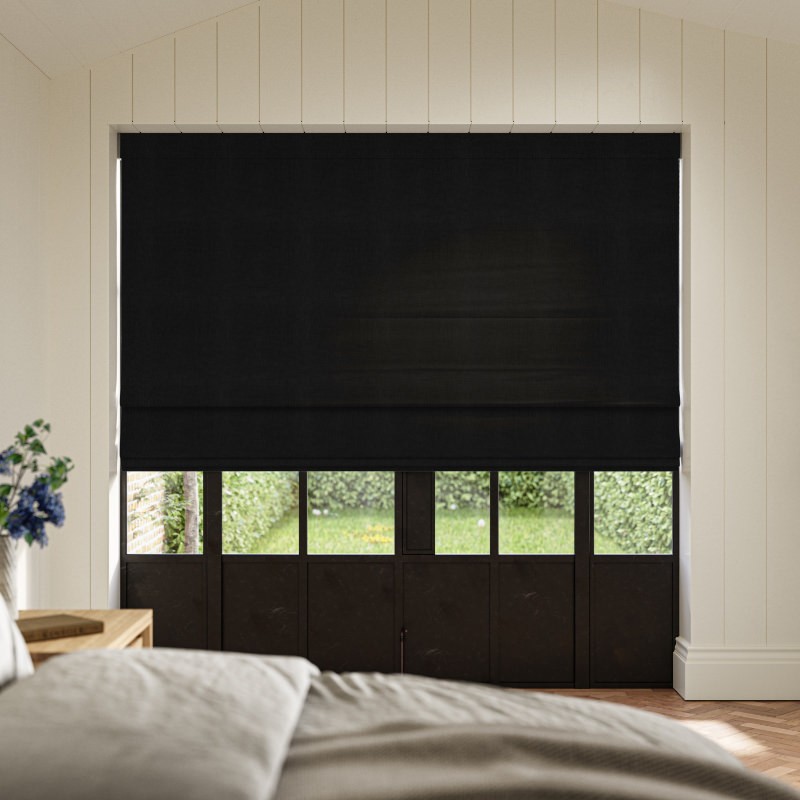 Clara Ebony Plain Roman Blind