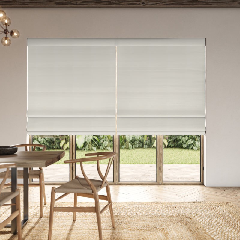 Clara Frost Plain Roman Blind