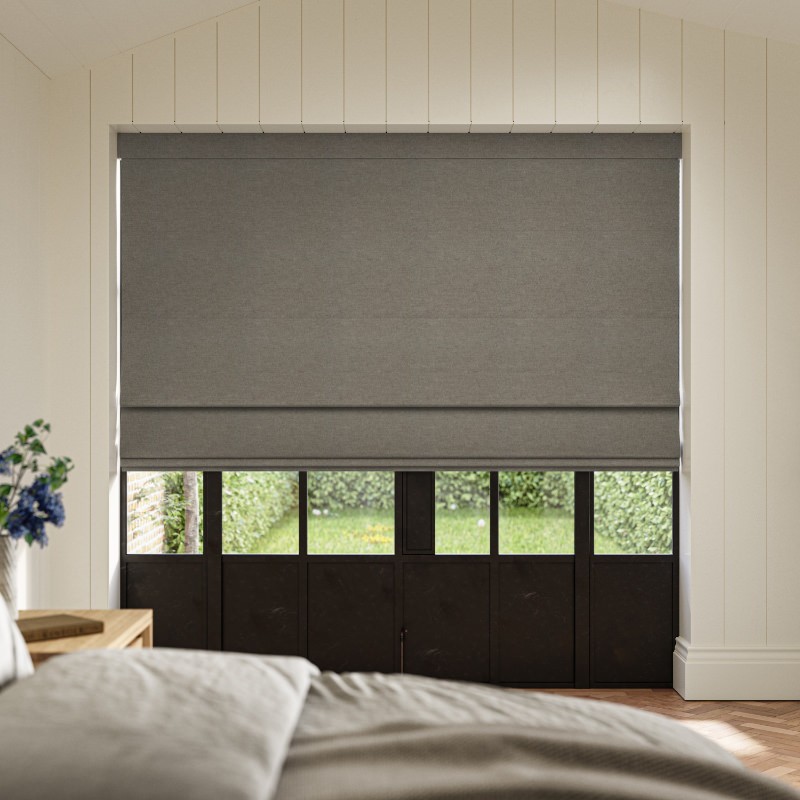 Clara Ghost Plain Roman Blind