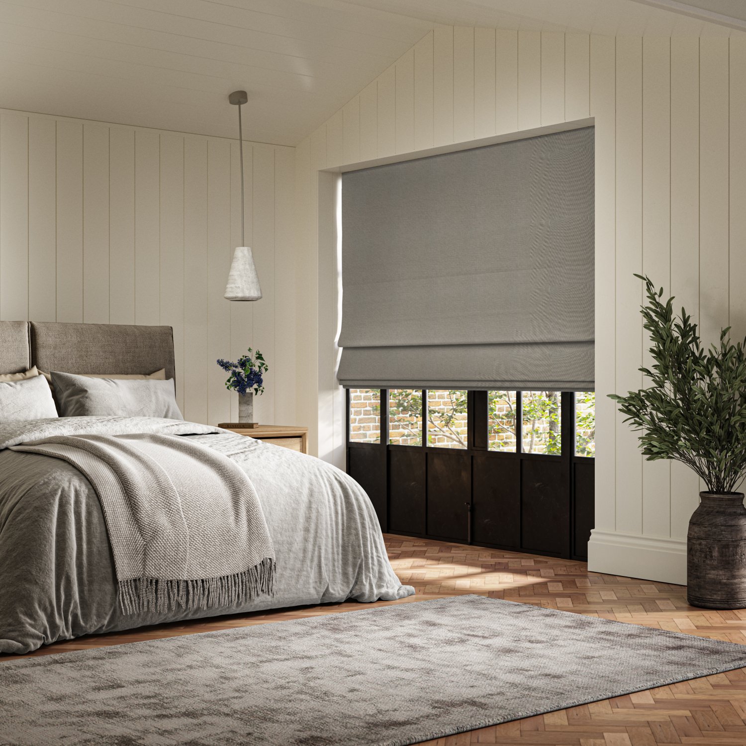 clara ghost plain roman blind