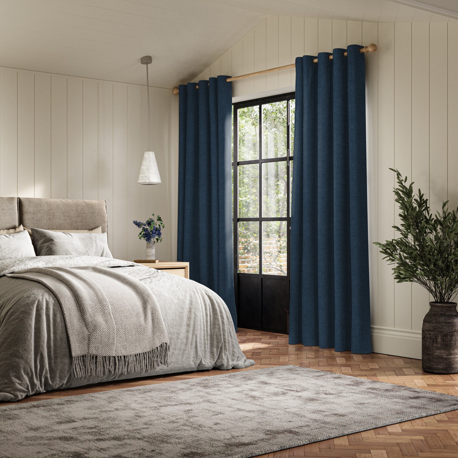 clara ink plain curtain