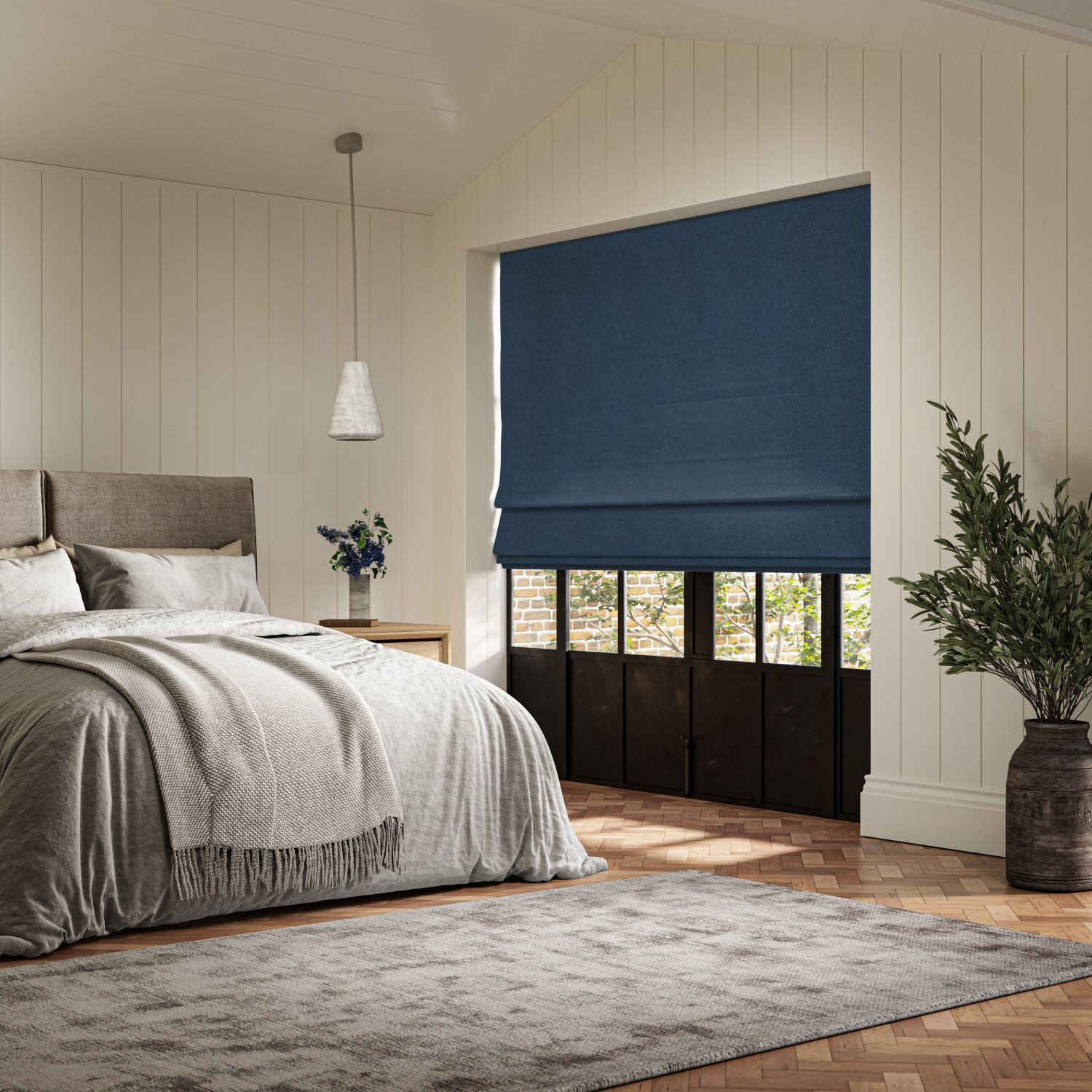 clara ink plain roman blind