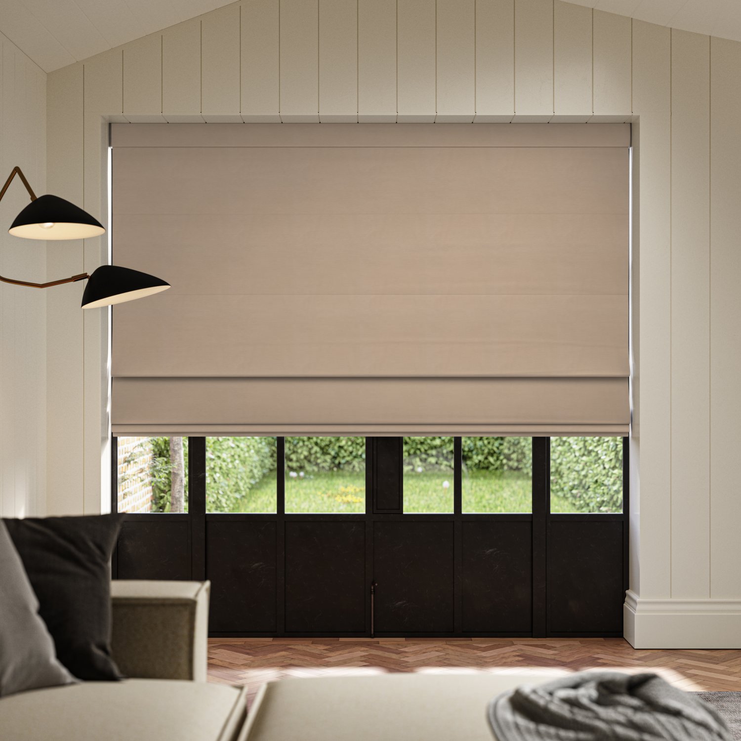 collier nougat dim out roman blind