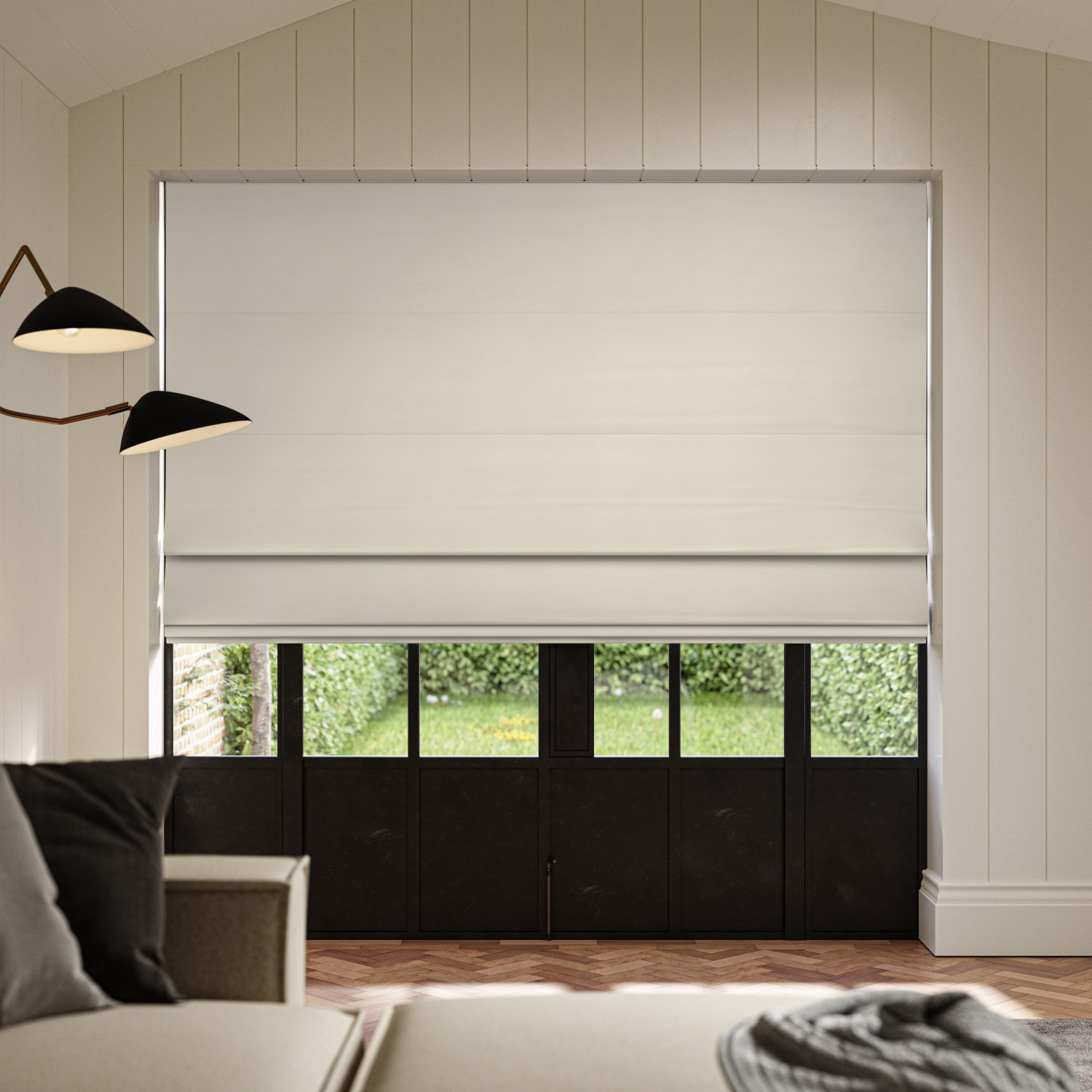 collier pearl dim out roman blind