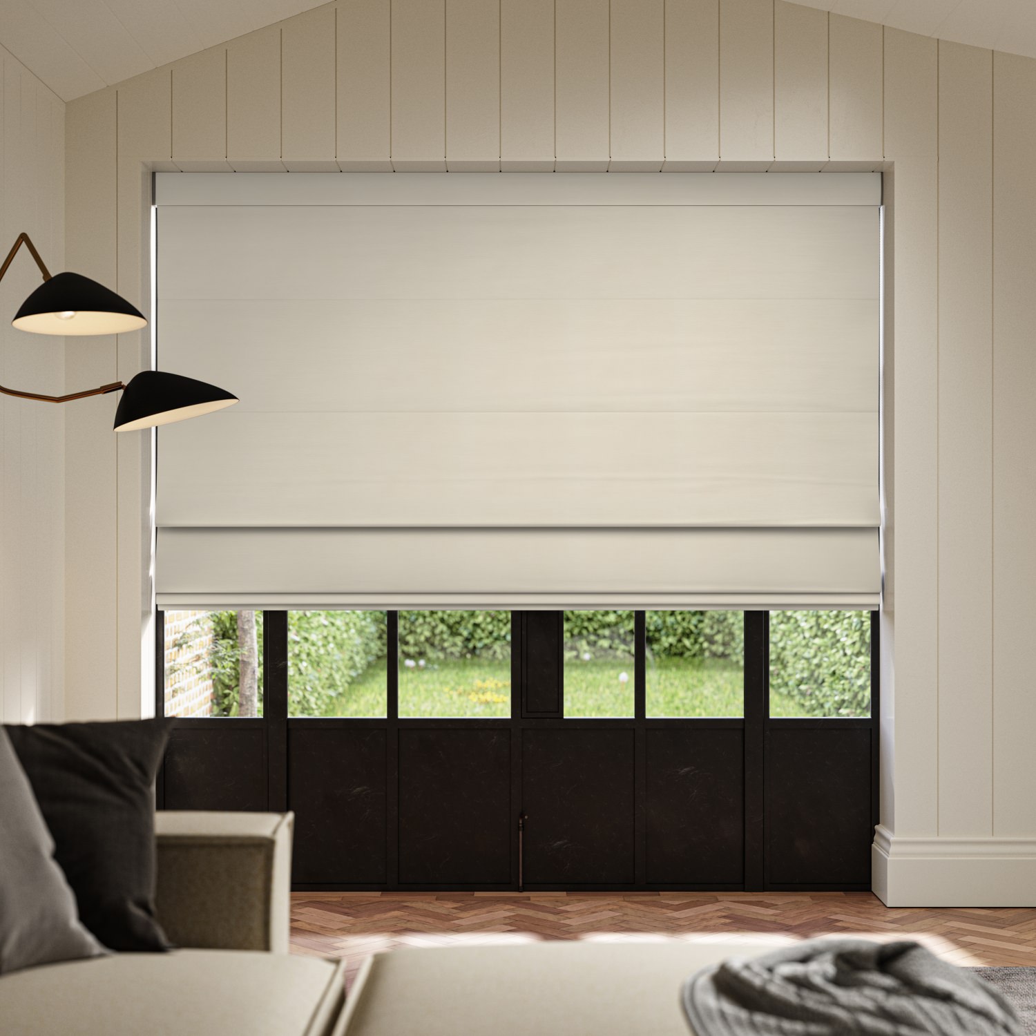 collier pearl dim out roman blind