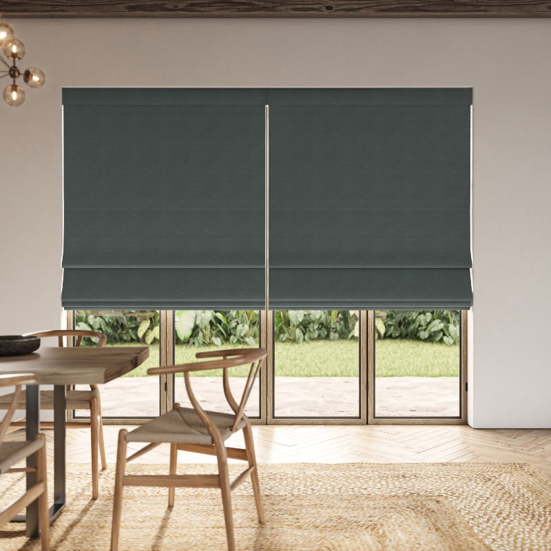 Collier Pine Dim Out Roman Blind