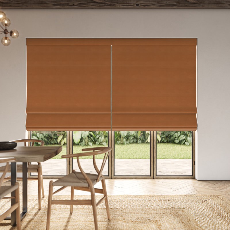 Collier Rust Dim Out Roman Blind