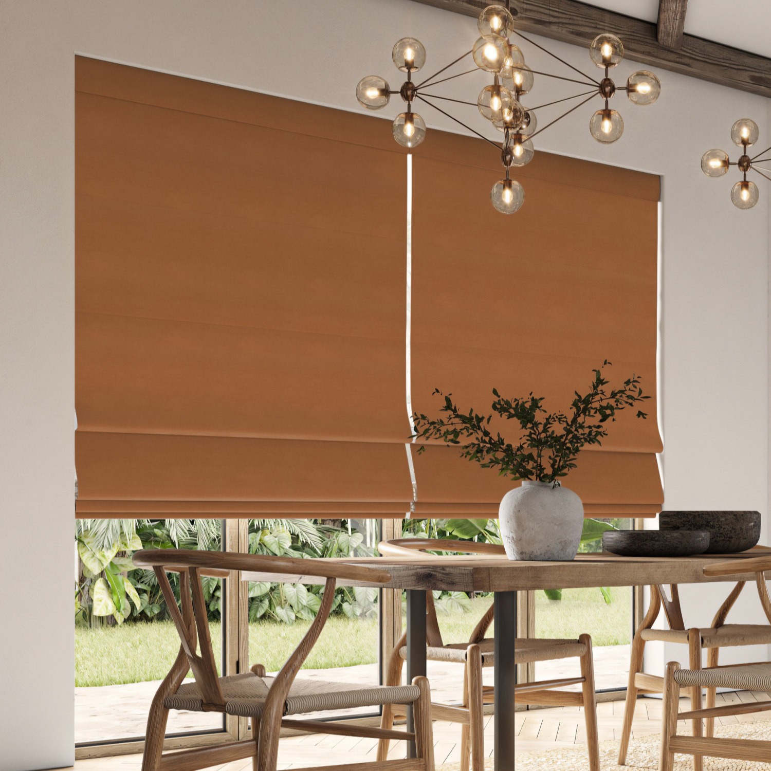 collier rust dim out roman blind