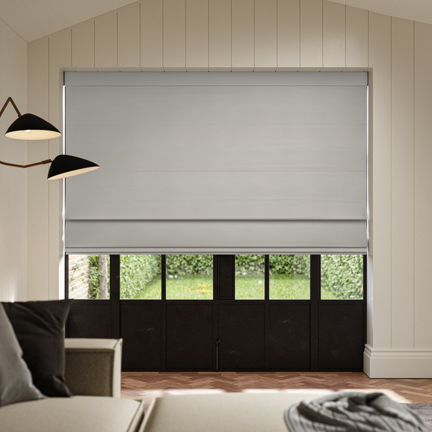 collier steel dim out roman blind