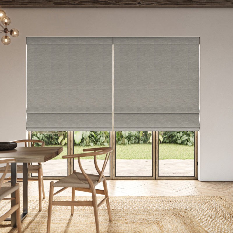 Curtis Mist Blackout Roman Blind