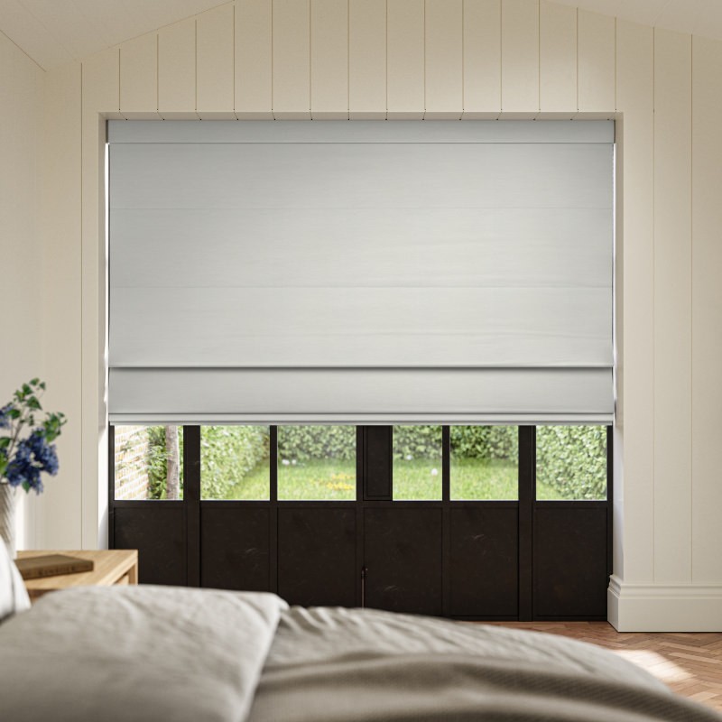 Curtis White Blackout Roman Blind