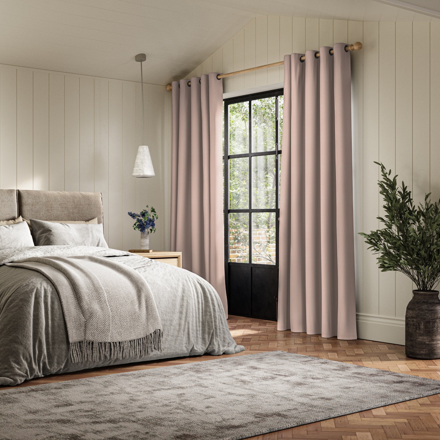 downey blush dim out curtain