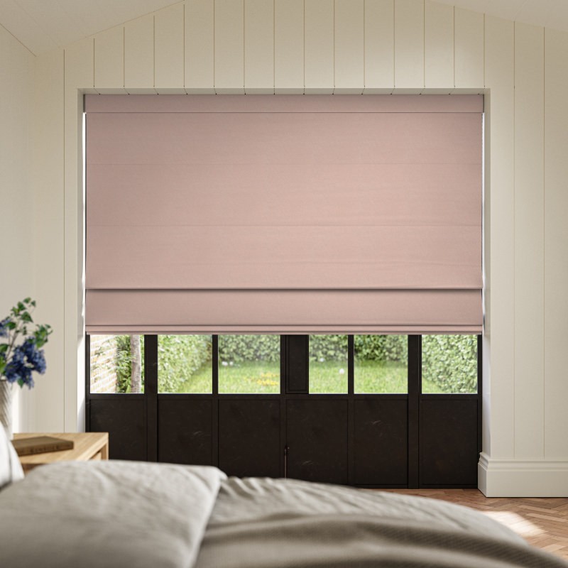 Downey Blush Dim Out Roman Blind