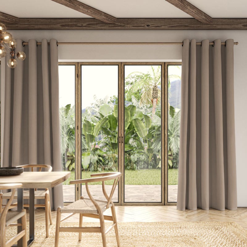 Downey Caramel Dim Out Curtain