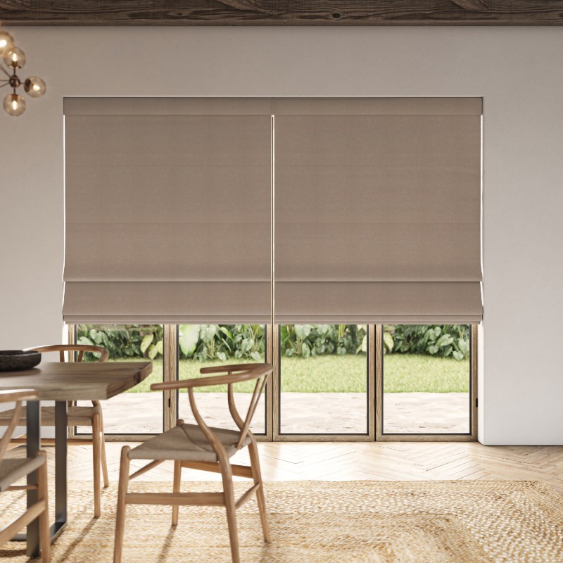 Downey Caramel Dim Out Roman Blind