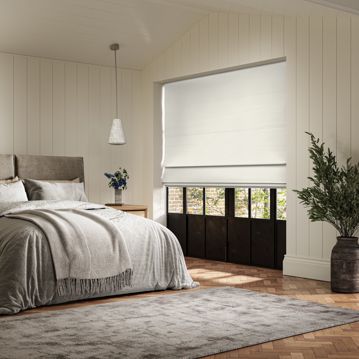 downey snow dim out roman blind