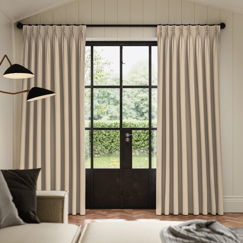 Frida Oatmeal Plain Curtain