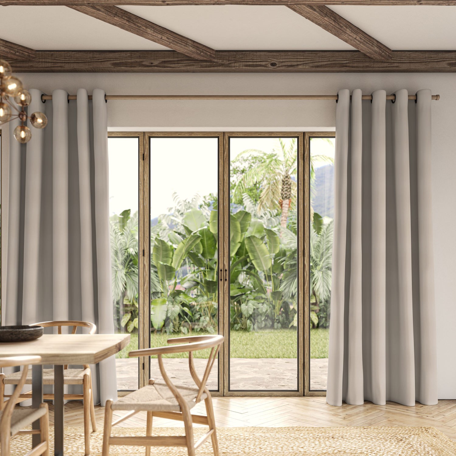 frida oyster plain curtain
