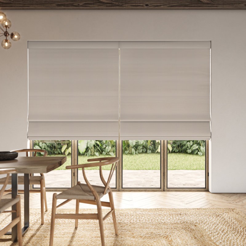 Frida Oyster Plain Roman Blind