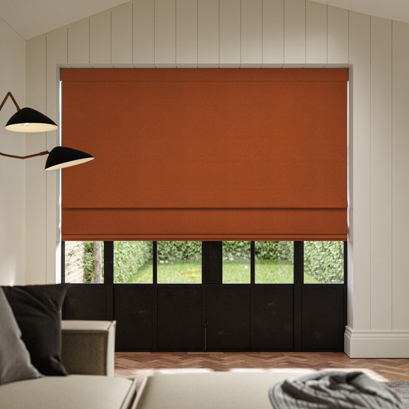 Frida Rust Plain Roman Blind