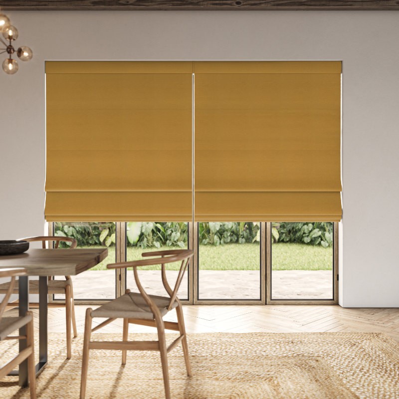 Frida Saffron Plain Roman Blind