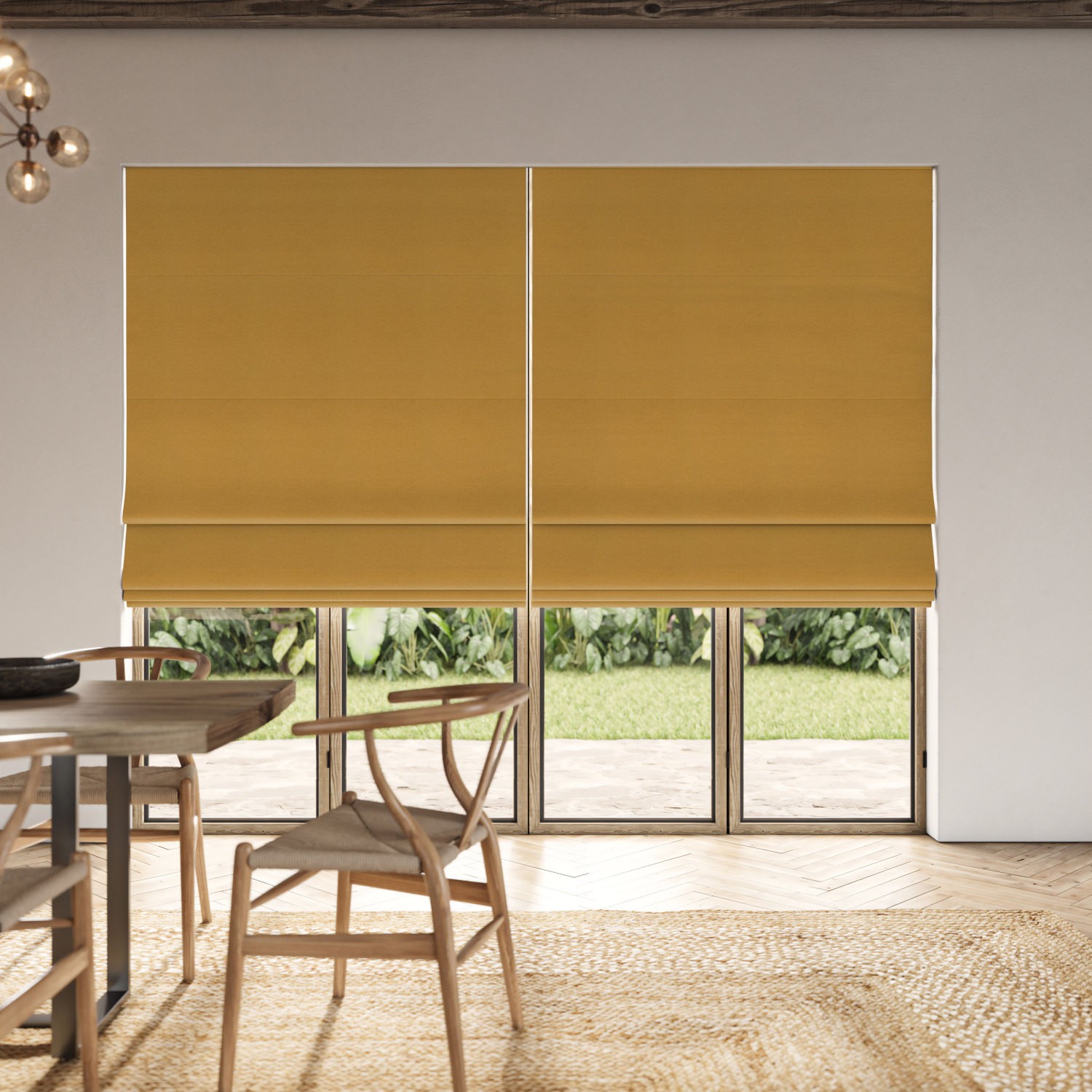 frida saffron plain roman blind