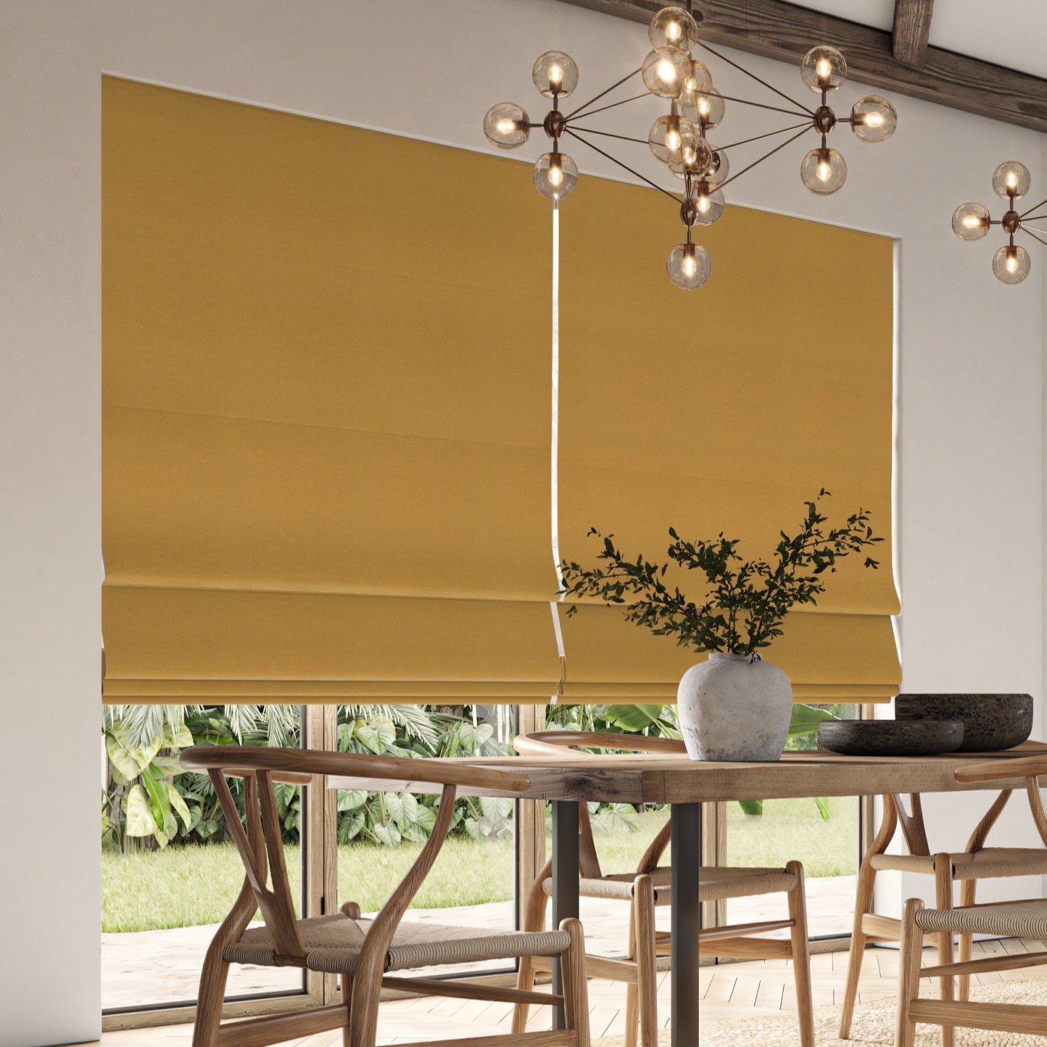 frida saffron plain roman blind