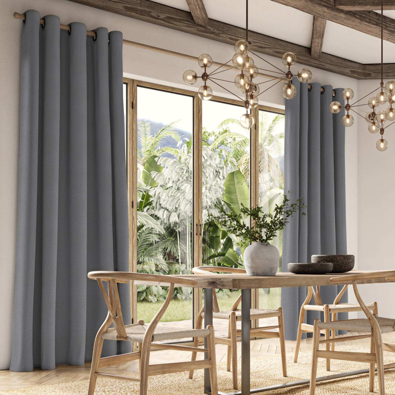 frida slate plain curtain