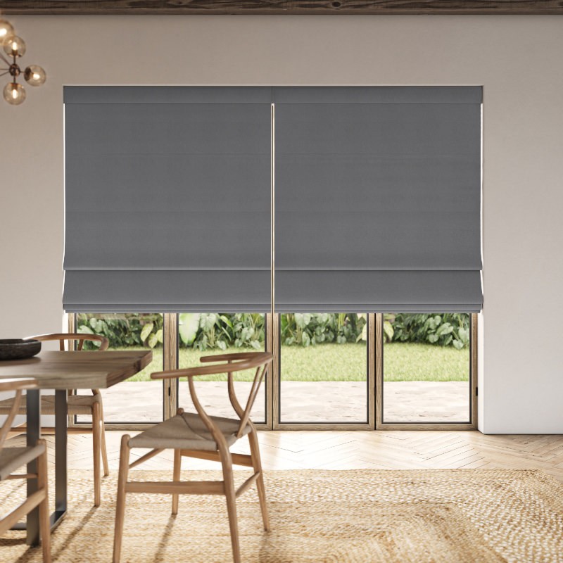 Frida Slate Plain Roman Blind