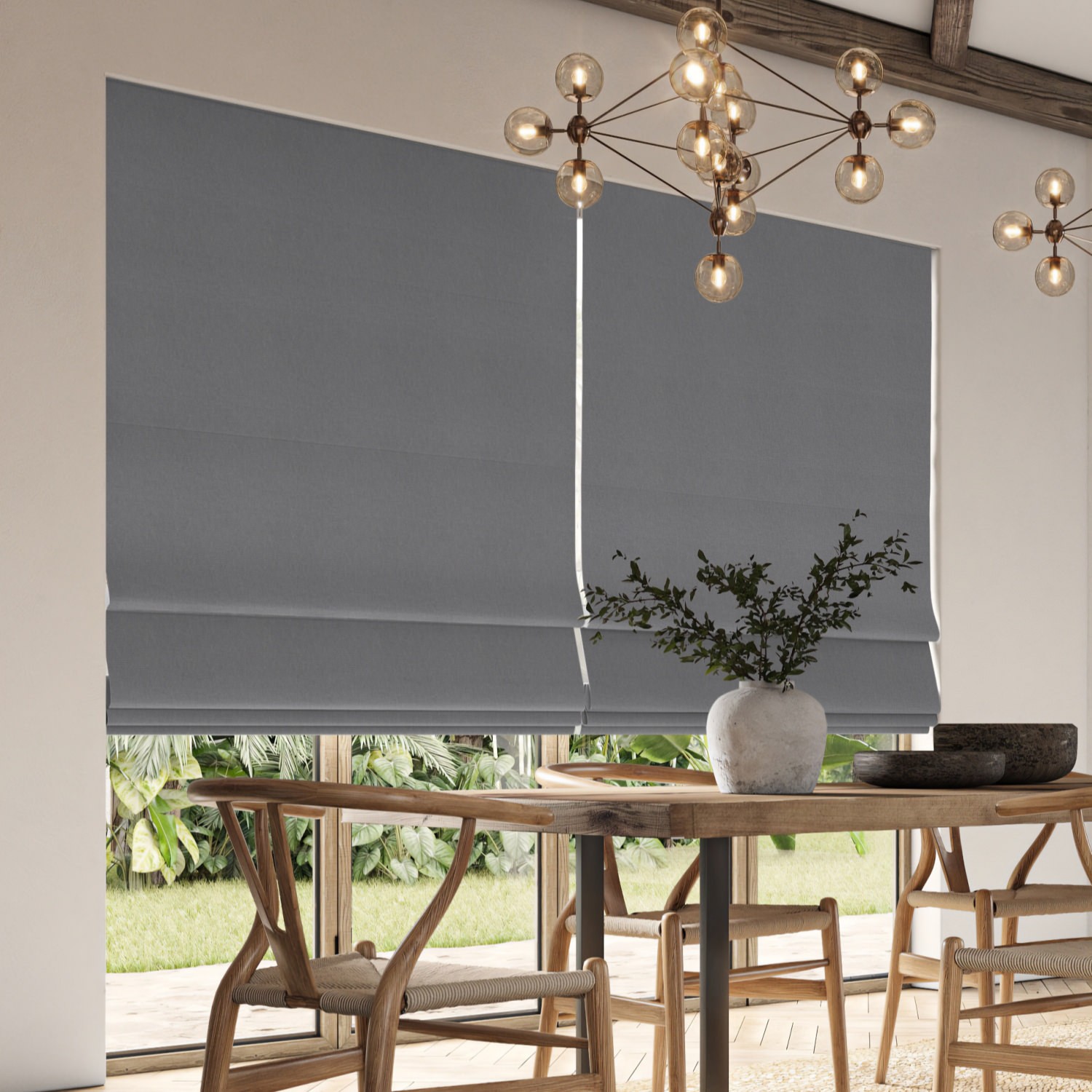 frida slate plain roman blind