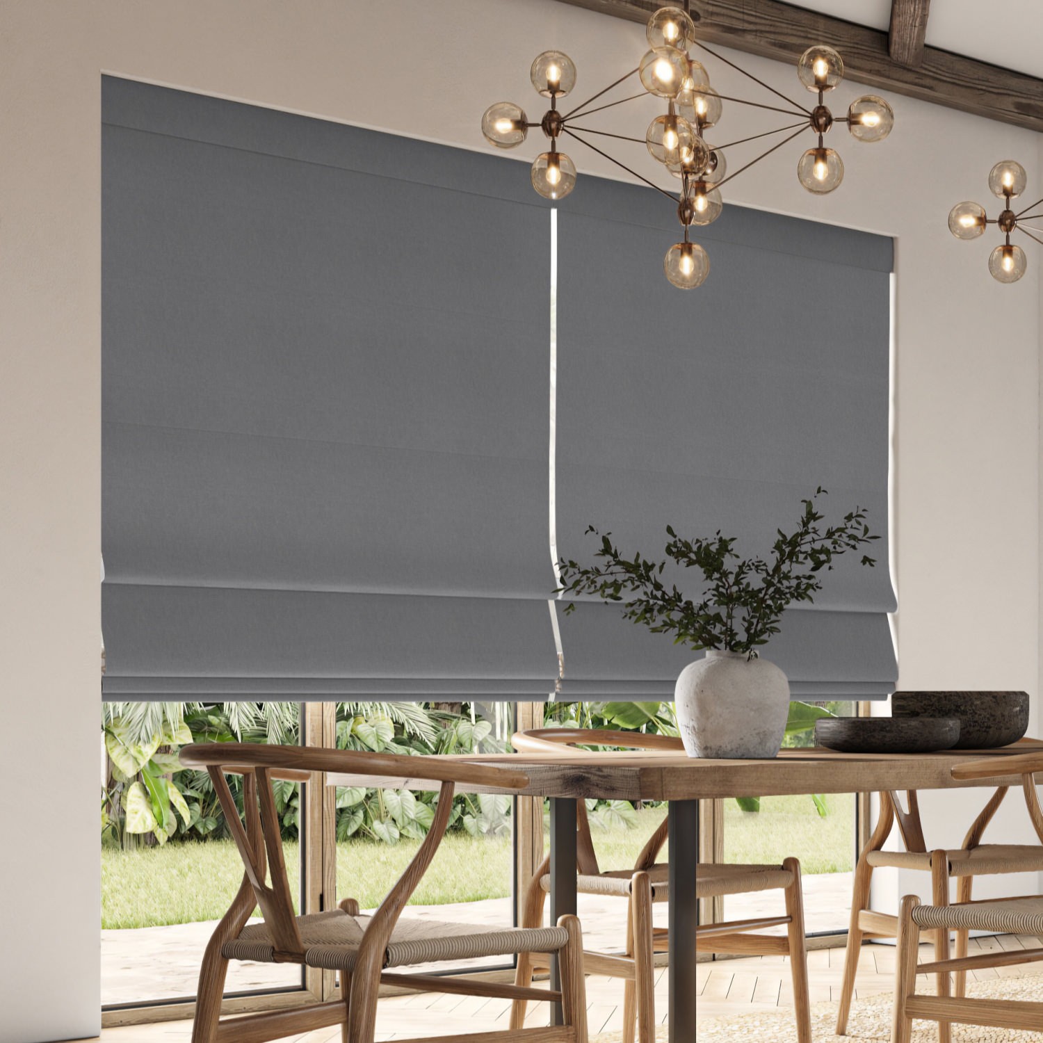 frida slate plain roman blind