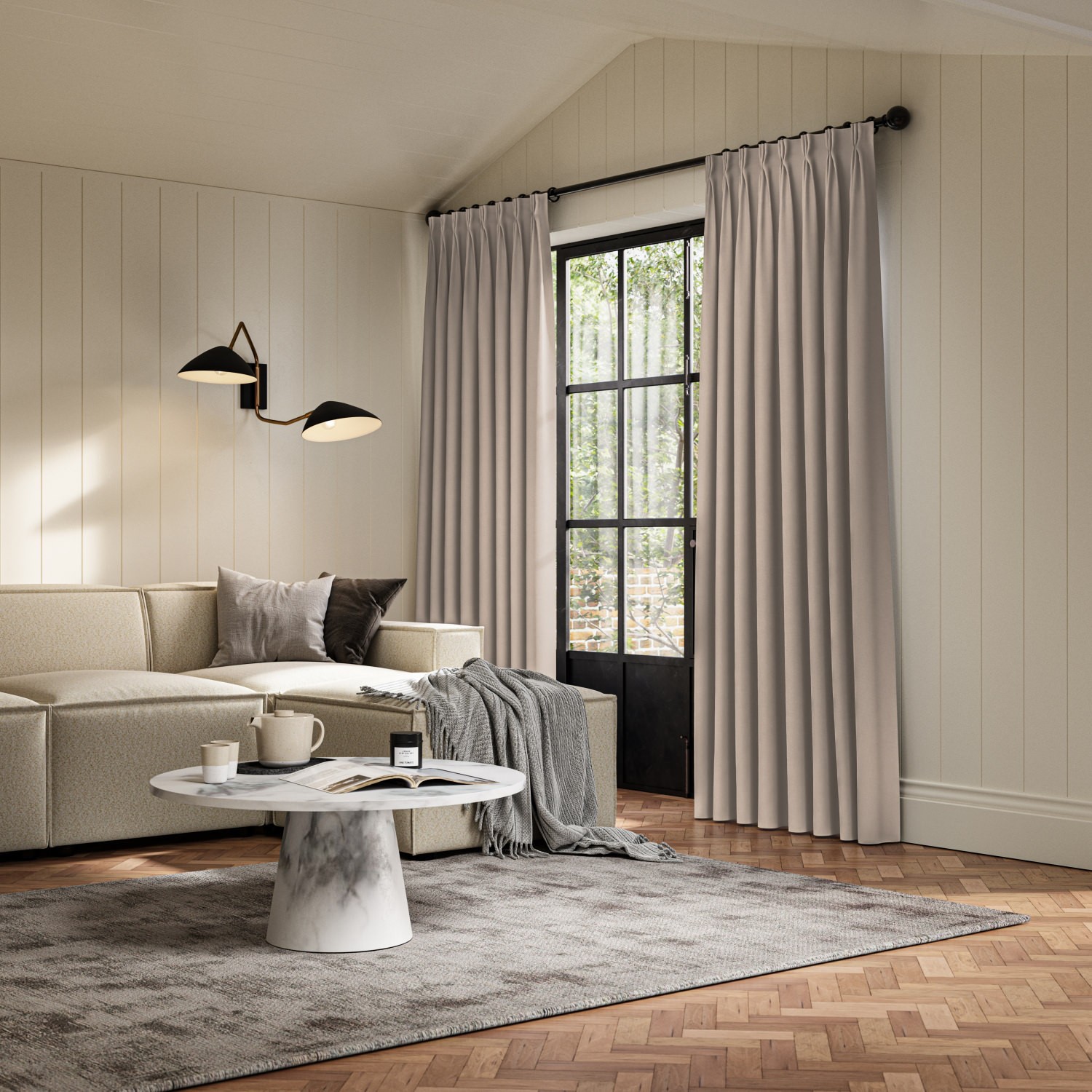 gardner beige blackout curtain