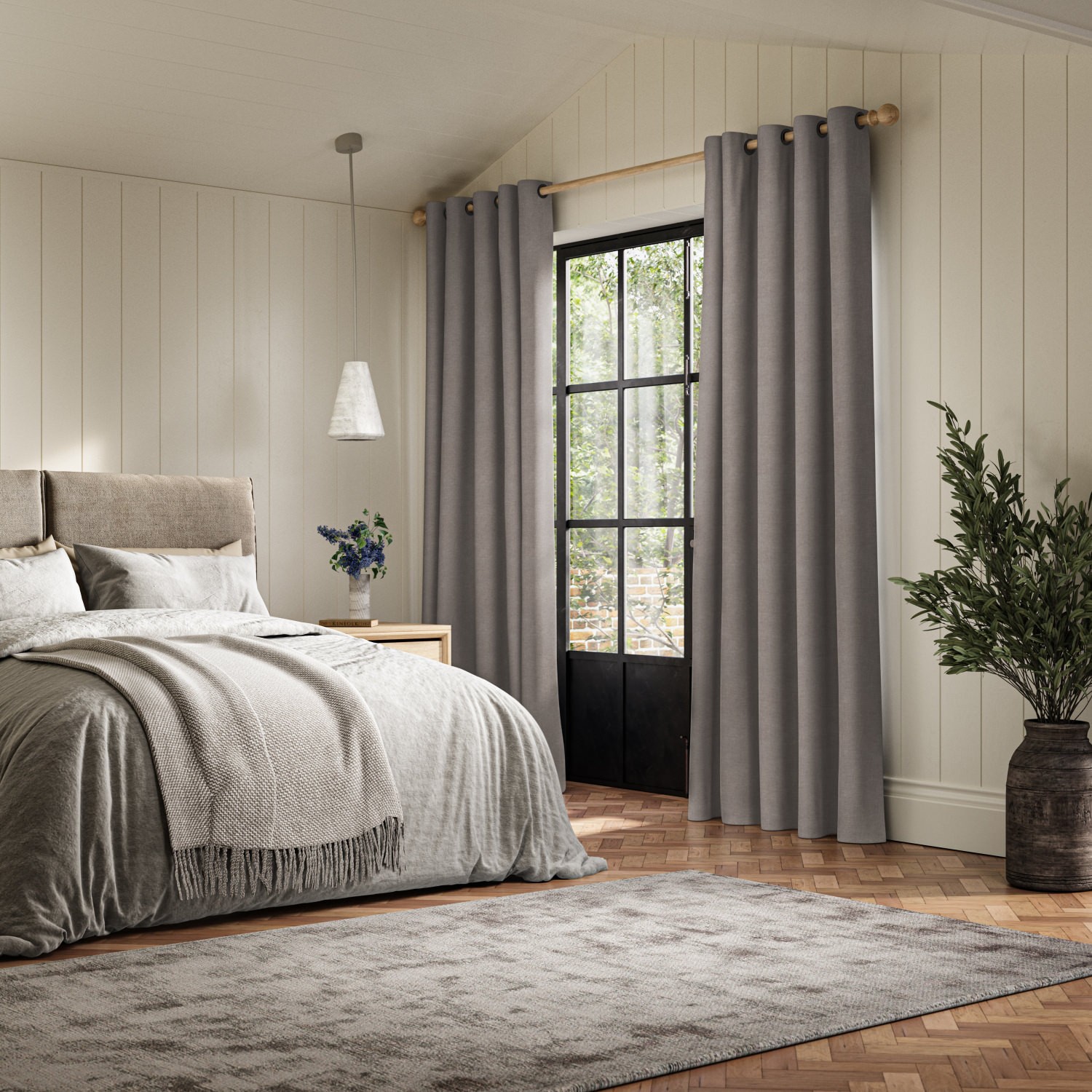 gardner charcoal blackout curtain