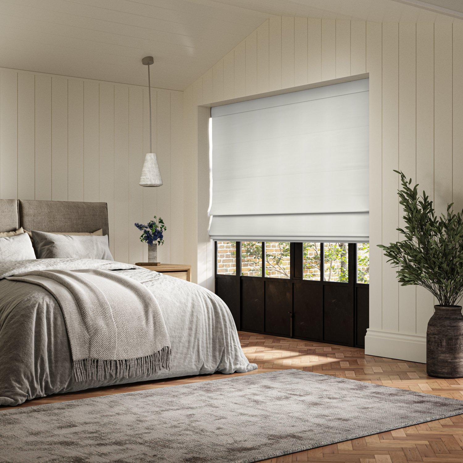 gardner lace blackout roman blind