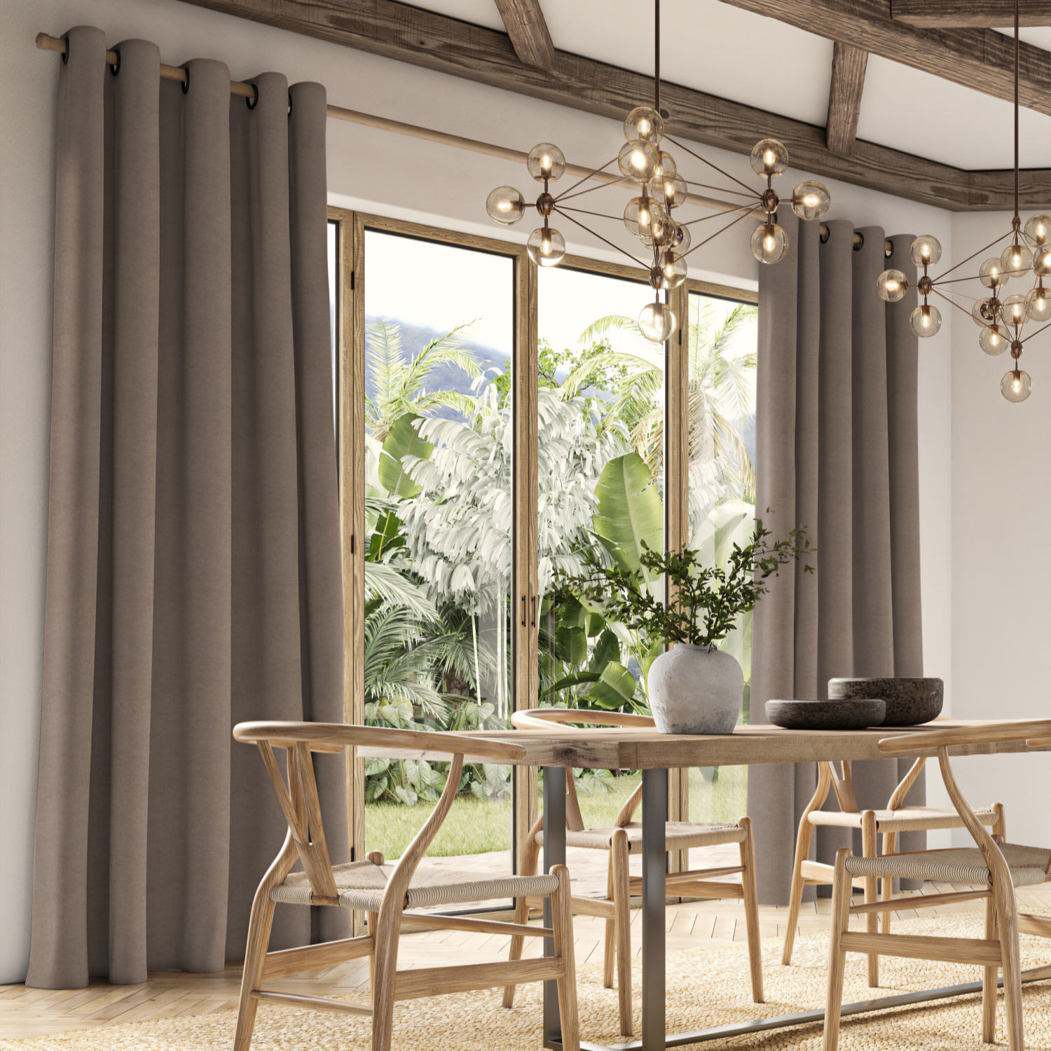 gardner parchment blackout curtain