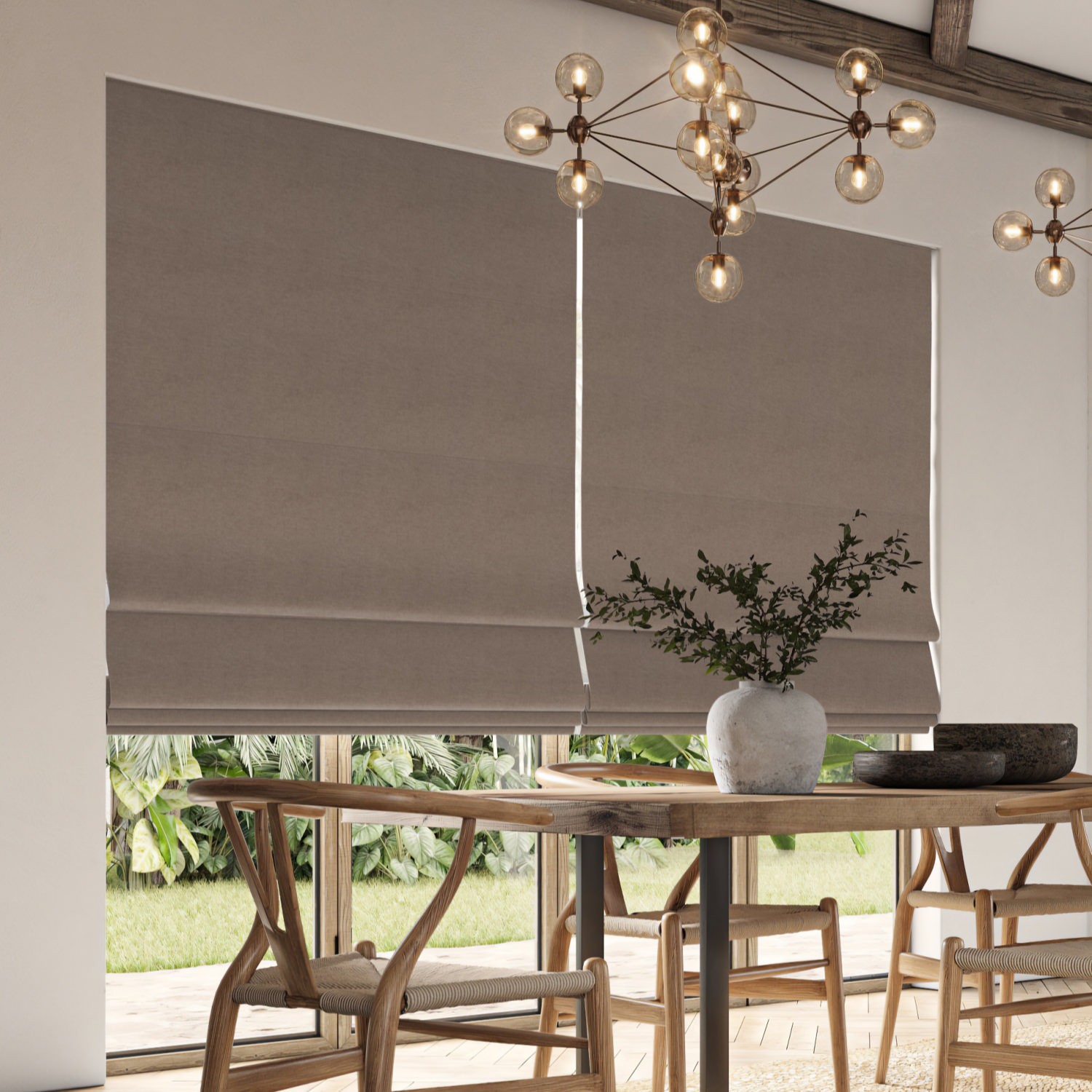 gardner parchment blackout roman blind