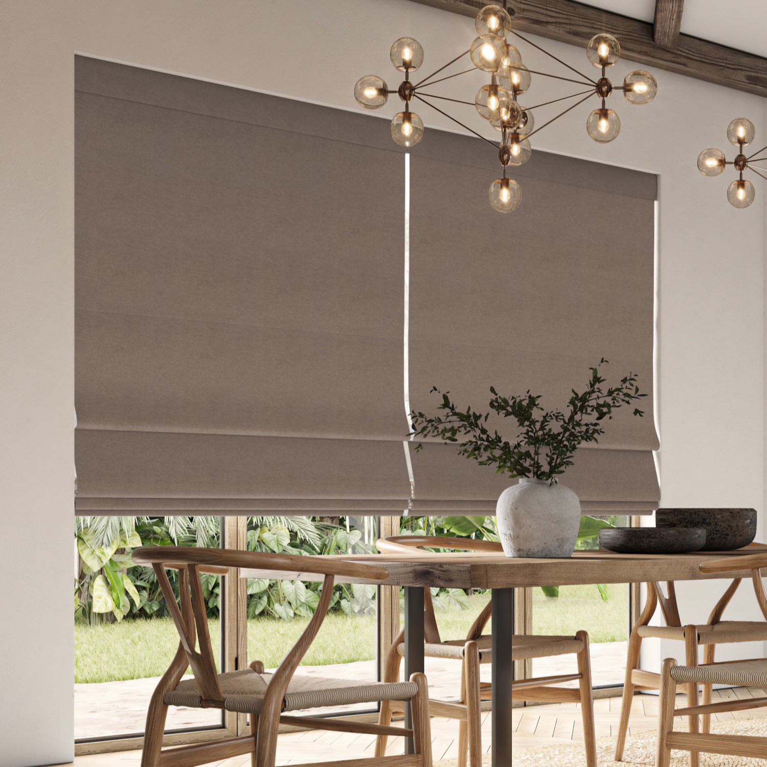 gardner parchment blackout roman blind