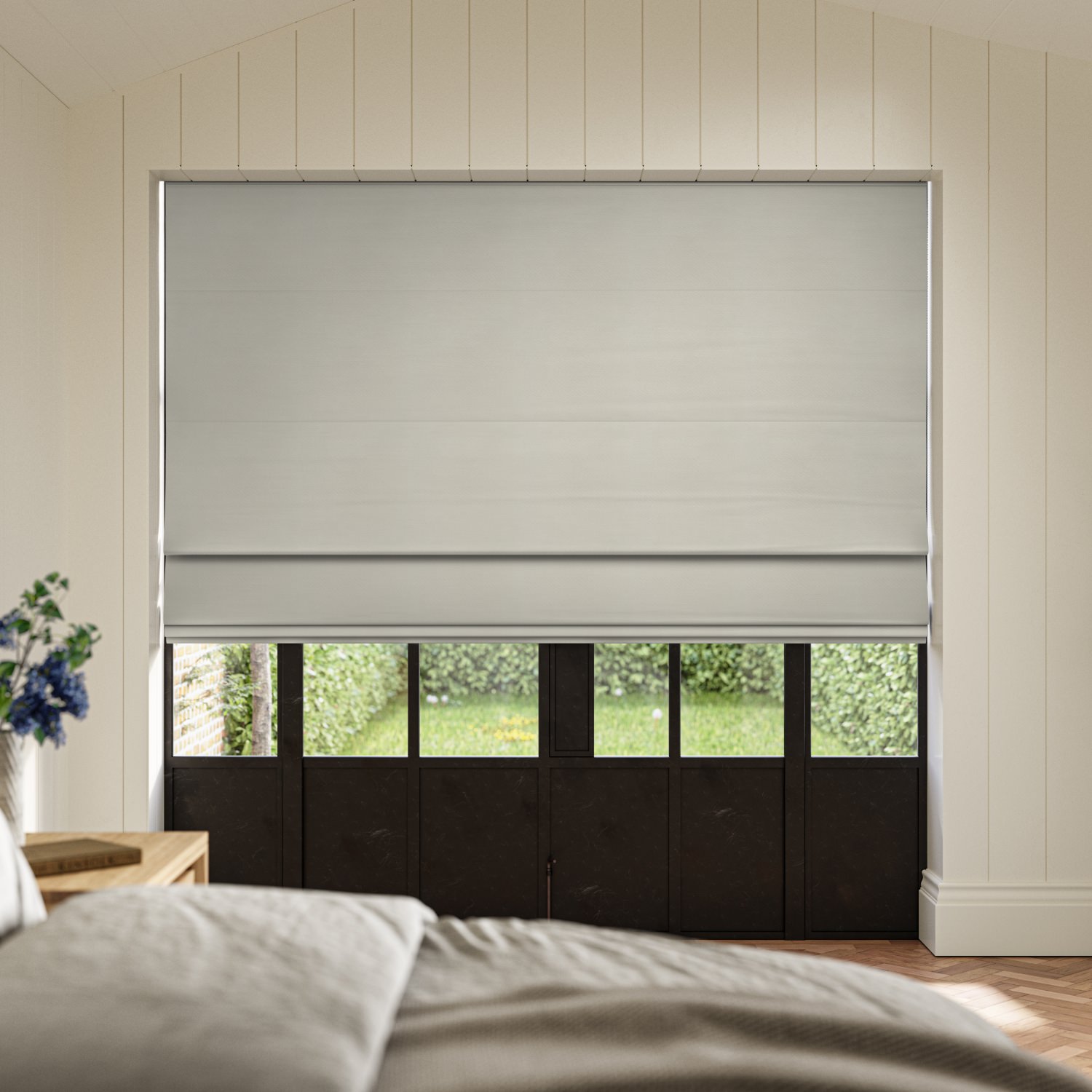 harari ecru blackout roman blind